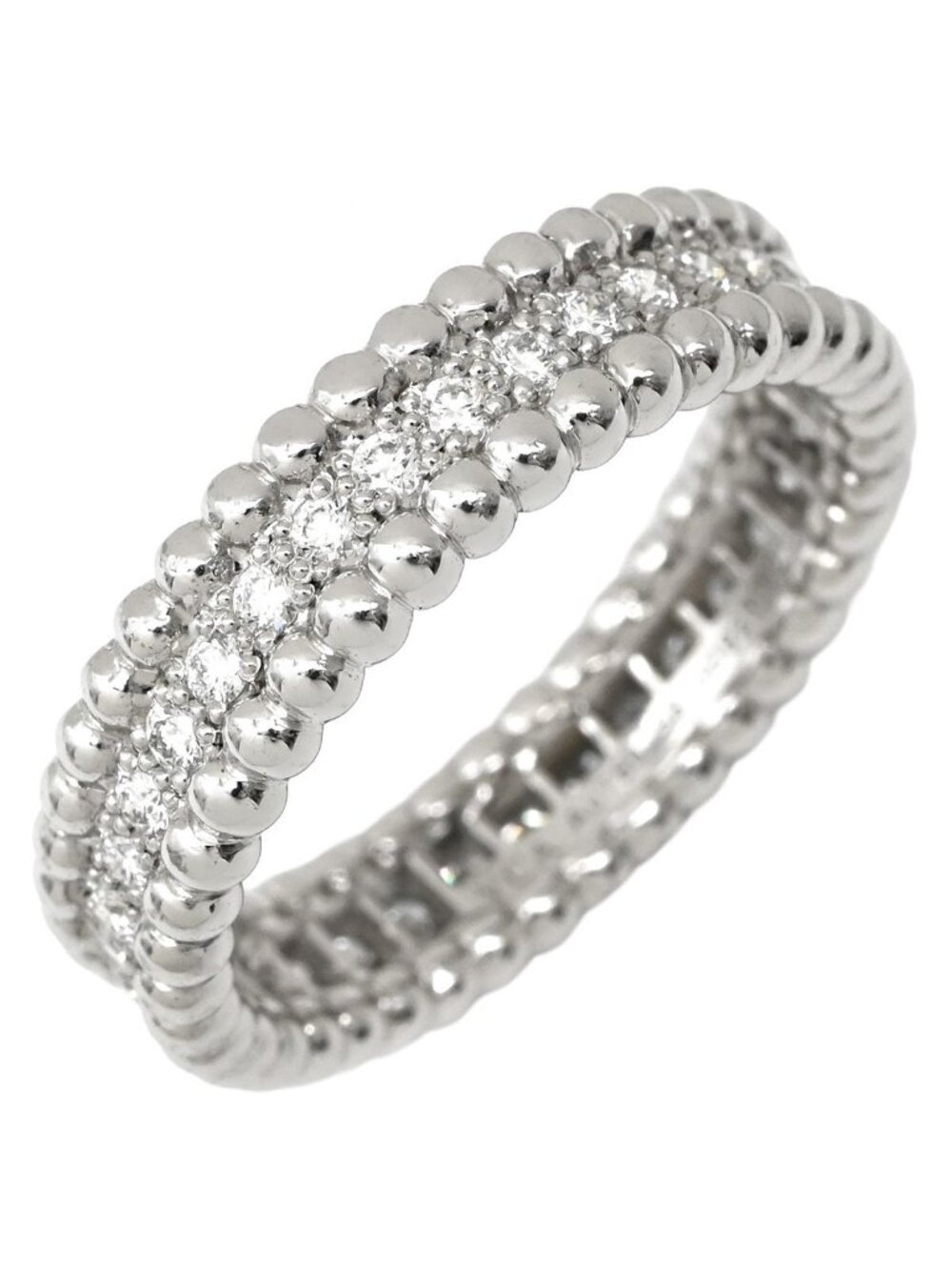 Van Cleef & Arpels Ring Perlee Diamond Model White Gold 58 WG